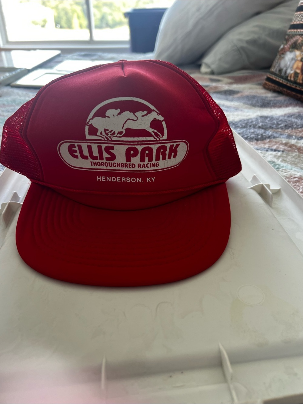 Red Mesh Trucker Hat - Thoroughbred Racing